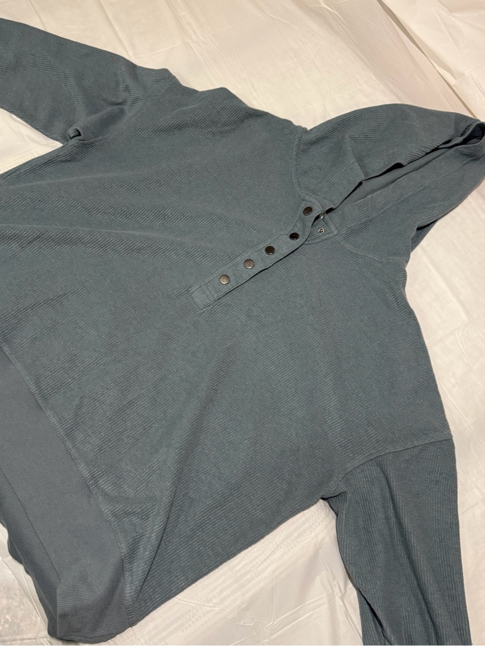 Maurices Men's Hooded Crewneck Sweater - Slate Teal